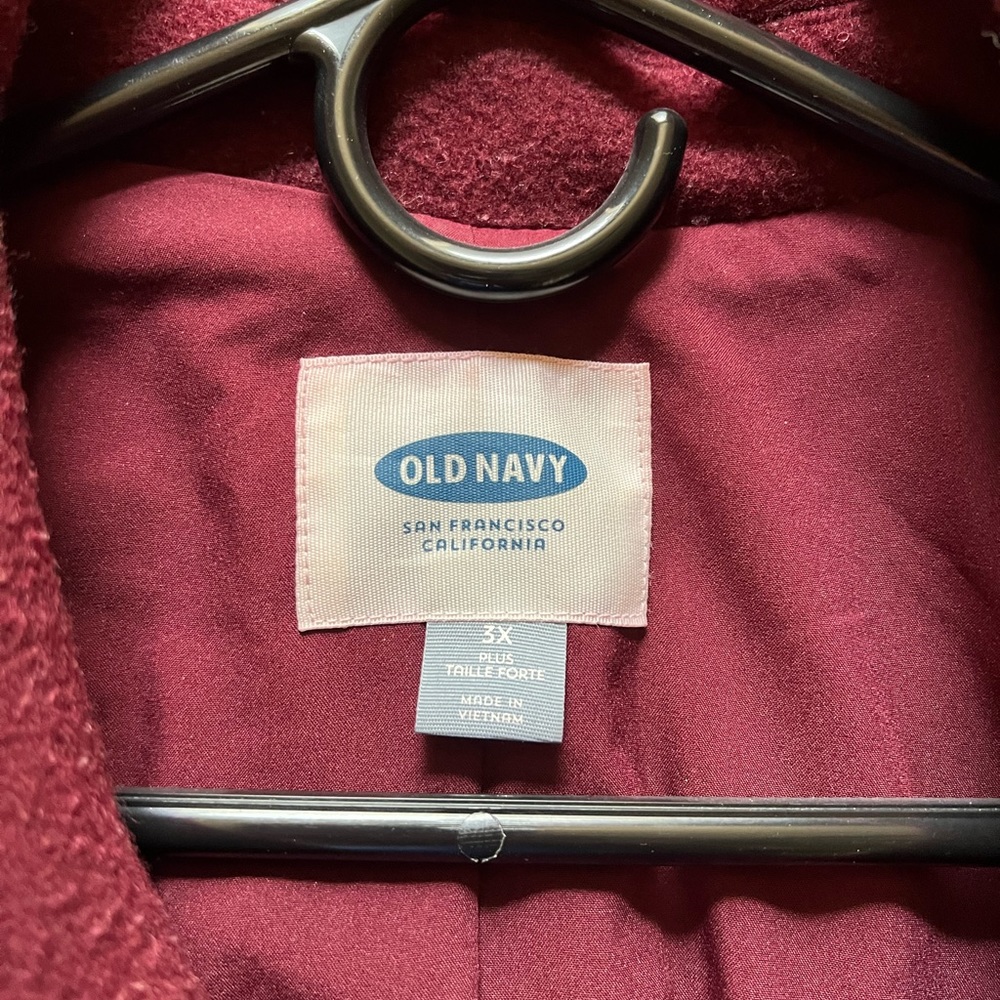 Maroon Wool Coat - image 1